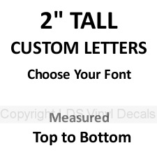 2 (Two Inch) Vinyl Letters - Custom Vinyl Lettering - Personalized Letters  and Decals